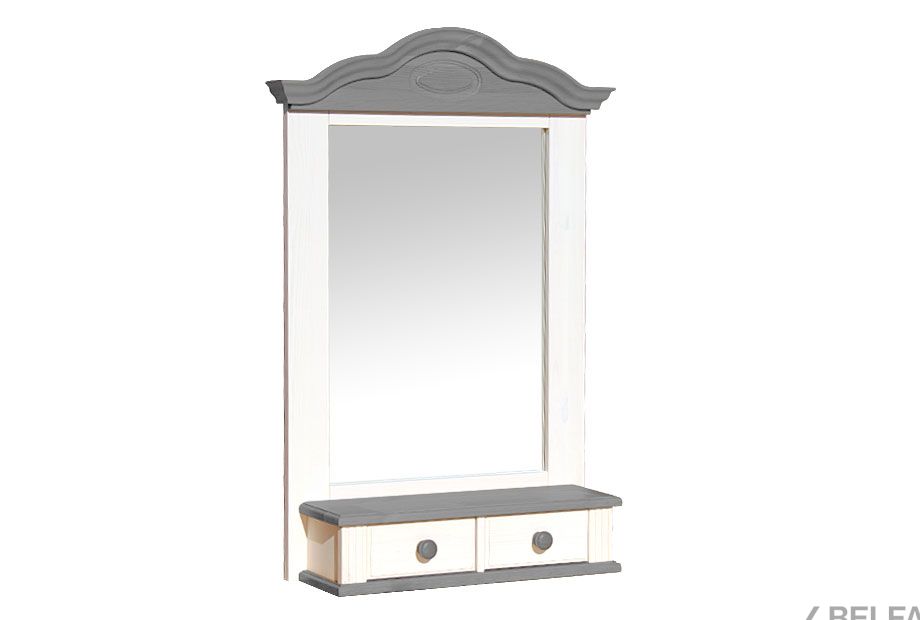 Полка-зеркало "Синди" массив сосны 1