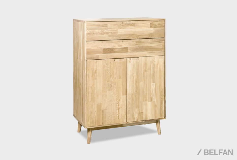 Тумба "Ирвинг" 2 высокая массив дуба 1