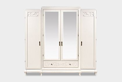 Шкаф для одежды 4-х дв. "Соната" с зеркалом (без декора)