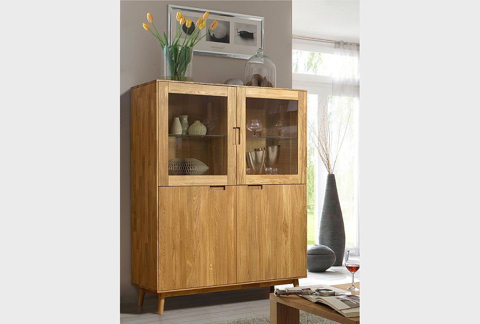 Тумба 2-х секционная "Ирвинг" (высокая); бейц-масло