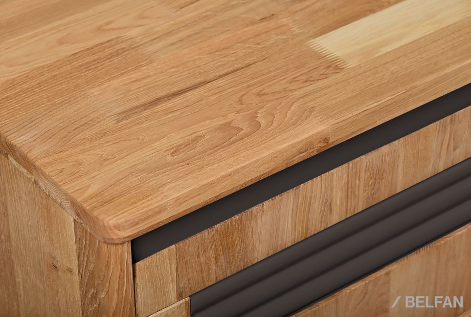 Тумба под ТВ "Уоллстрит" 170 массив дуба, МДФ 3