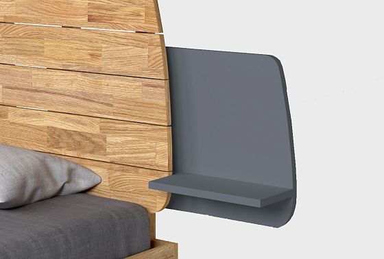 Полка прикроватная "Уоллстрит" массив дуба, МДФ 5