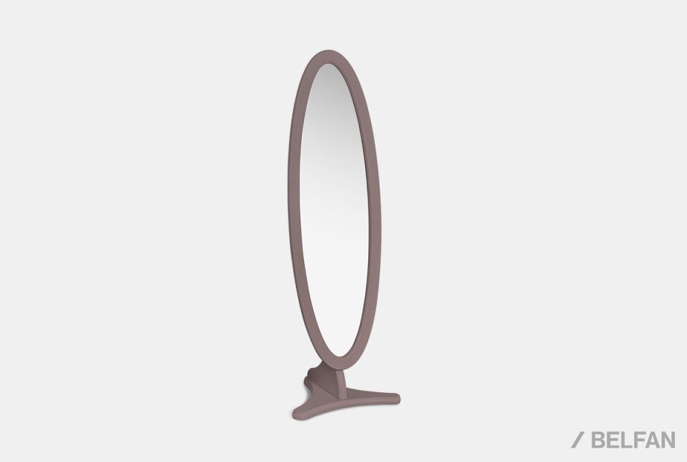 Зеркало напольное "Флерон" массив и шпон дуба 1