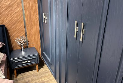 Шкаф 4-х дверный "Сакраменто" (с декором); *А-016.304; сумеречный, орех