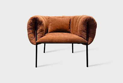 "Лео" кресло; нераскл.; 12; металл черный; Grain 06 (Гр. 1/МТХ)