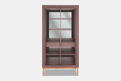 Витрина 2-х дв. "Сакраменто"; *А-016.62; кашемир, орех