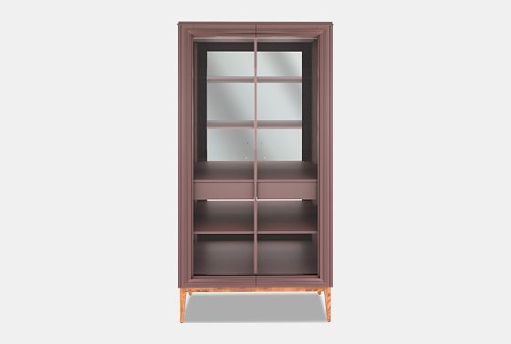 Витрина 2-х дв. "Сакраменто" массив и шпон дуба, МДФ 5