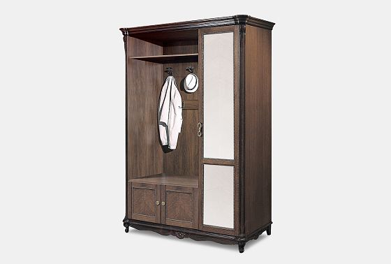 Шкаф комбинированный "Алези 1з" массив и шпон дуба 3