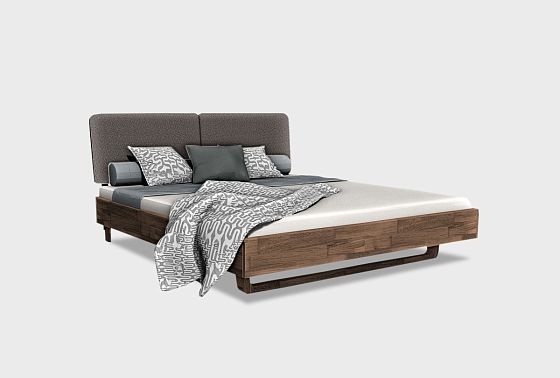 Кровать "Уоллстрит" (мягкое изголовье) массив дуба 3
