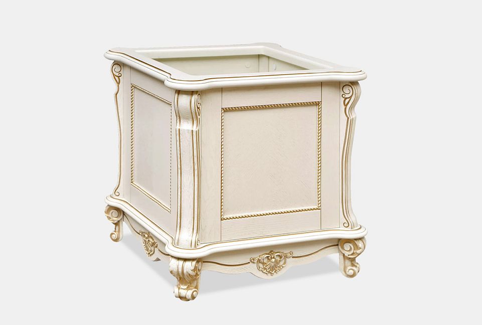 Подставка под цветы "Алези 2"; слоновая кость с золочением