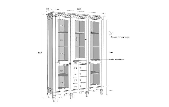Стеллаж "Ольса" 321/014 массив сосны 7