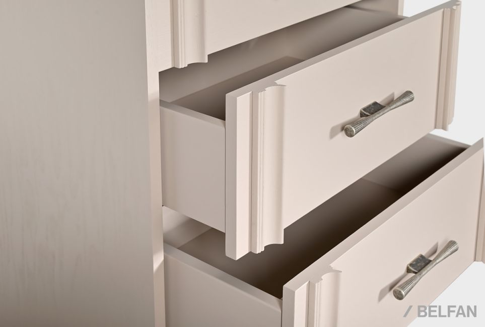 Комод "Сакраменто" 5 (высокий) массив и шпон дуба, МДФ 4