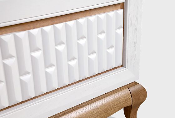 Шкаф с витриной 1-но дв. "Армония" (правый) массив и шпон дуба 7