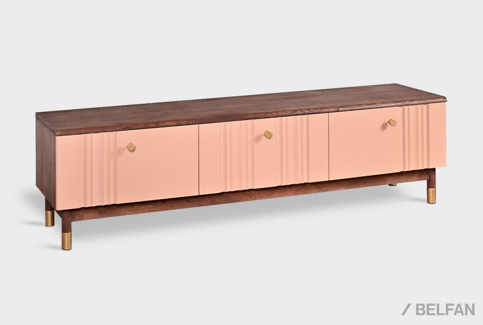 Тумба под ТВ "Меридиан" 180 массив дуба, МДФ 1