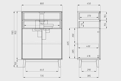 Тумба "Ирвинг Дизайн" 2 высокая