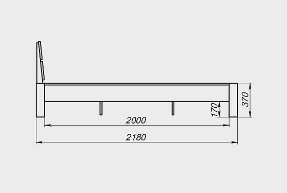 Кровать "Берген" А (с балдахином) массив дуба 4