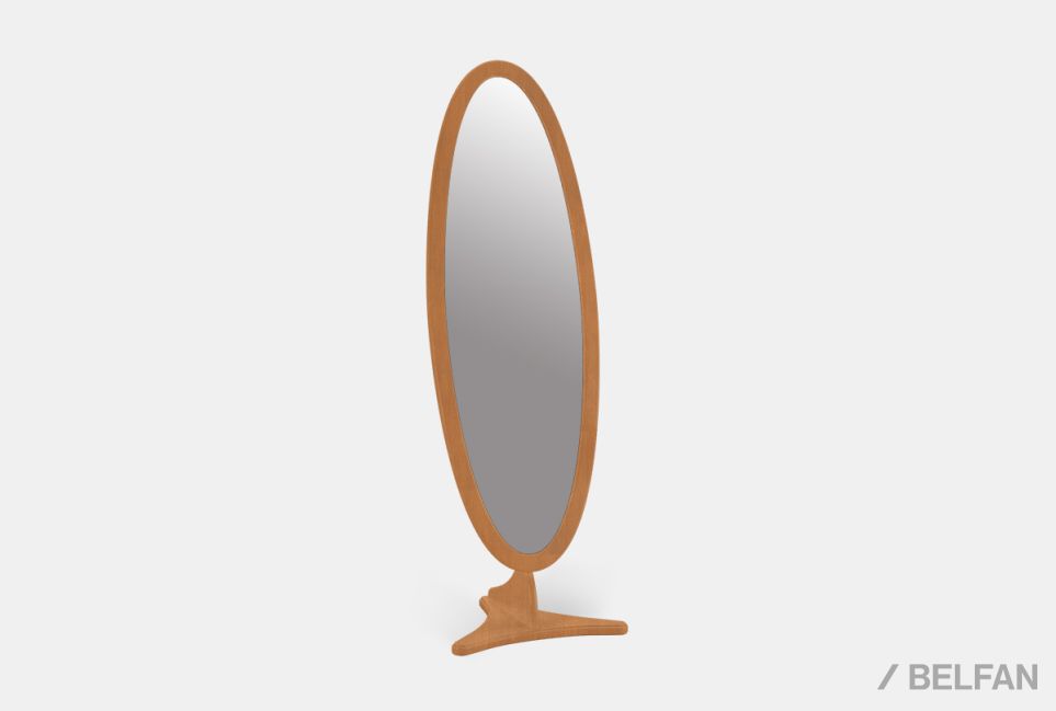 Зеркало напольное "Флерон" массив и шпон дуба 1