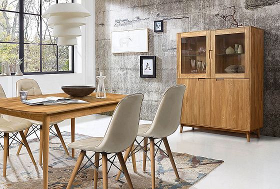 Тумба 2-х секционная "Ирвинг" (высокая) массив дуба 8