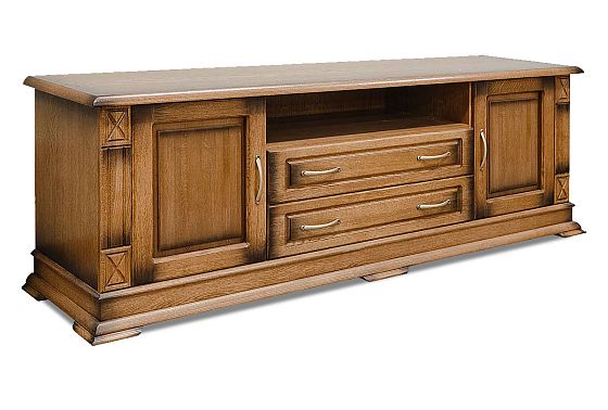 Тумба под ТВ "Верди Люкс ТВ22/1" массив и шпон дуба 2