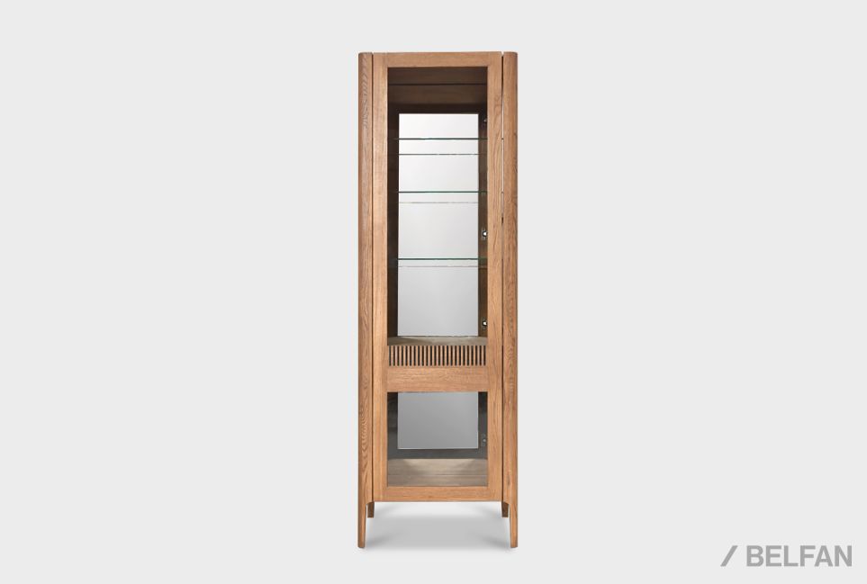 Витрина 1-но дверная "Бергамо" (левая) массив дуба 3