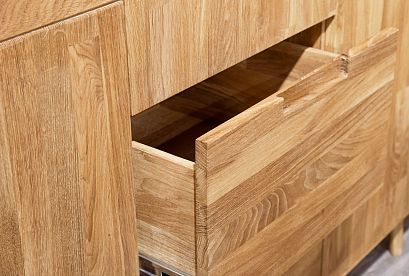 Шкаф для одежды 3-х дверный "Ирвинг"; 2 ящика; бейц-масло