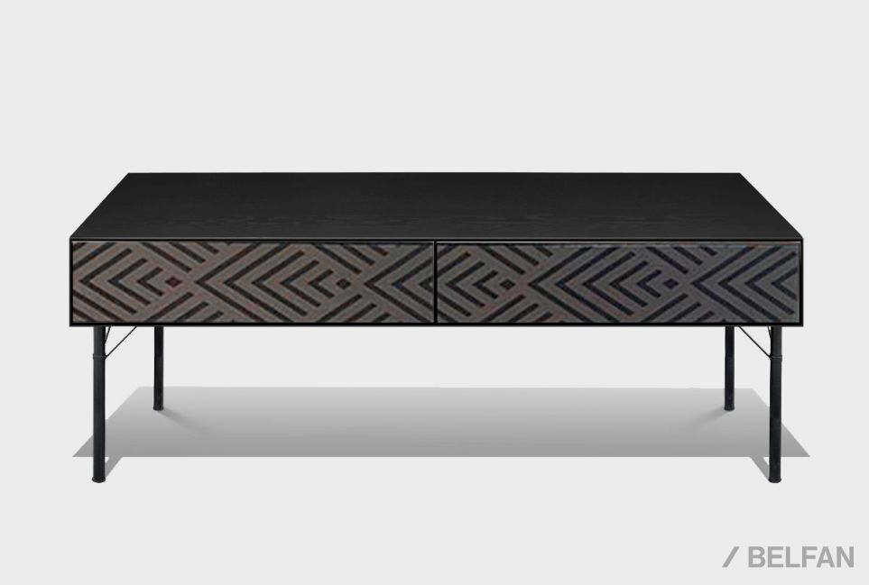 Стол журнальный "Арт" 606 массив и шпон дуба, металл 1