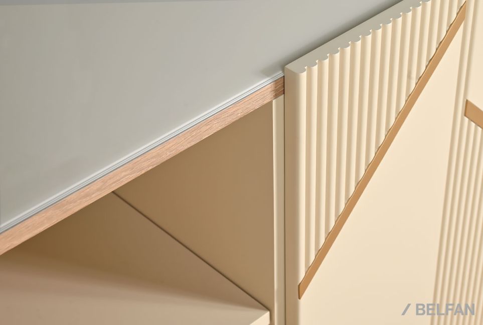 Тумба «Авеню» 3 шпон дуба, МДФ, металл 7