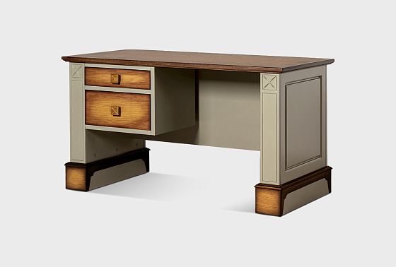 Стол письменный "Бриансон" (1 тумба слева) массив и шпон дуба, МДФ 6