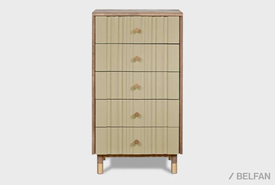 Комод "Меридиан" 5 (высокий) массив дуба, МДФ 2