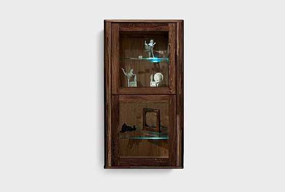 Шкаф навесной 1-но секц. вертикальный "Норд" (левый) массив дуба 8