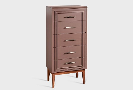 Комод "Сакраменто" 5 (высокий) массив и шпон дуба, МДФ 3