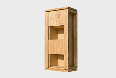 Шкаф настенный вертикальный "Берген" (правый); *ВМФ-6127 Ф; бейц масло