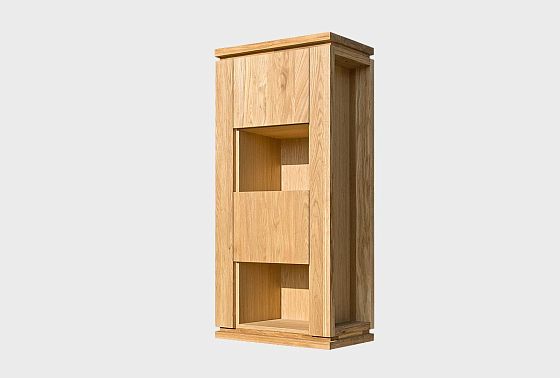 Шкаф настенный вертикальный "Берген" (правый) массив и шпон дуба 5