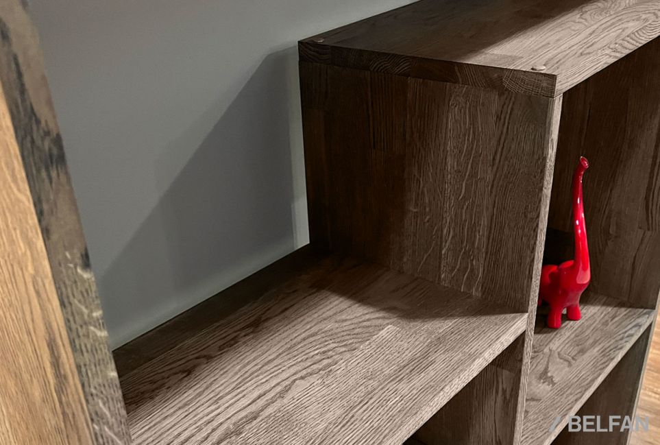 Стеллаж "Арт" (фигурный) массив дуба 2