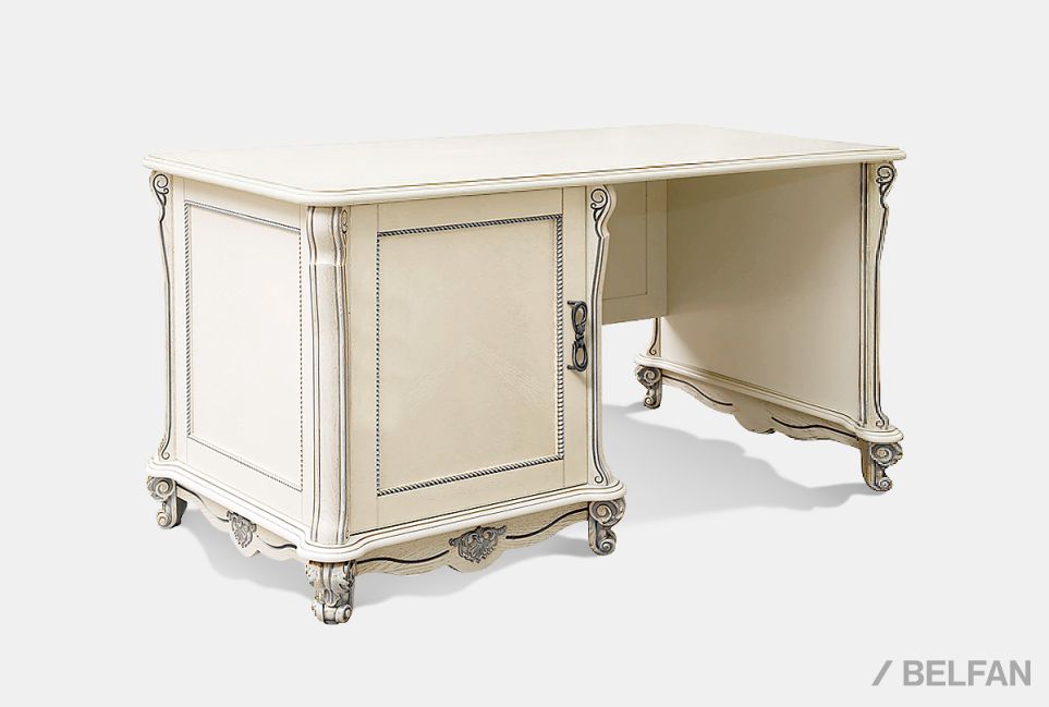 Стол письменный "Алези 1" (1 тумба слева) массив и шпон дуба 1