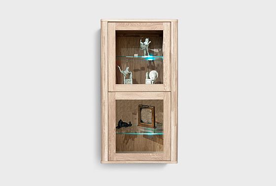 Шкаф навесной 1-но секц. вертикальный "Норд" (левый) массив дуба 8