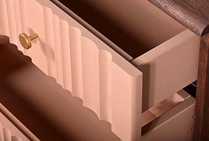 Тумба прикроватная "Меридиан"; *А-017.03; к-шоколадный дуб, ф-дымчатая роза