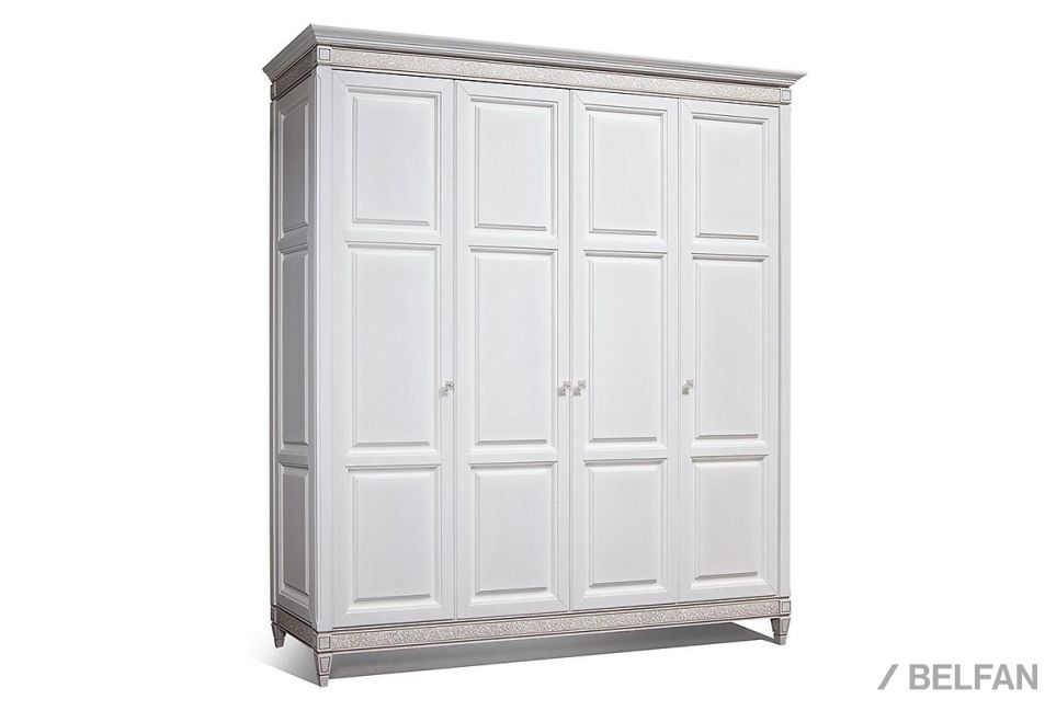 Шкаф для одежды 4-х дв. "Сиена" массив и шпон дуба, МДФ 1