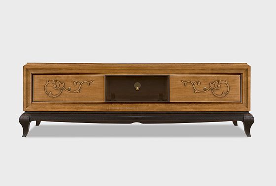 Тумба под ТВ "Соната" (декор) массив и шпон дуба 6