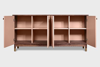 Тумба "Меридиан" 4; *А-017.114; к-шоколадный дуб, ф-дымчатая роза