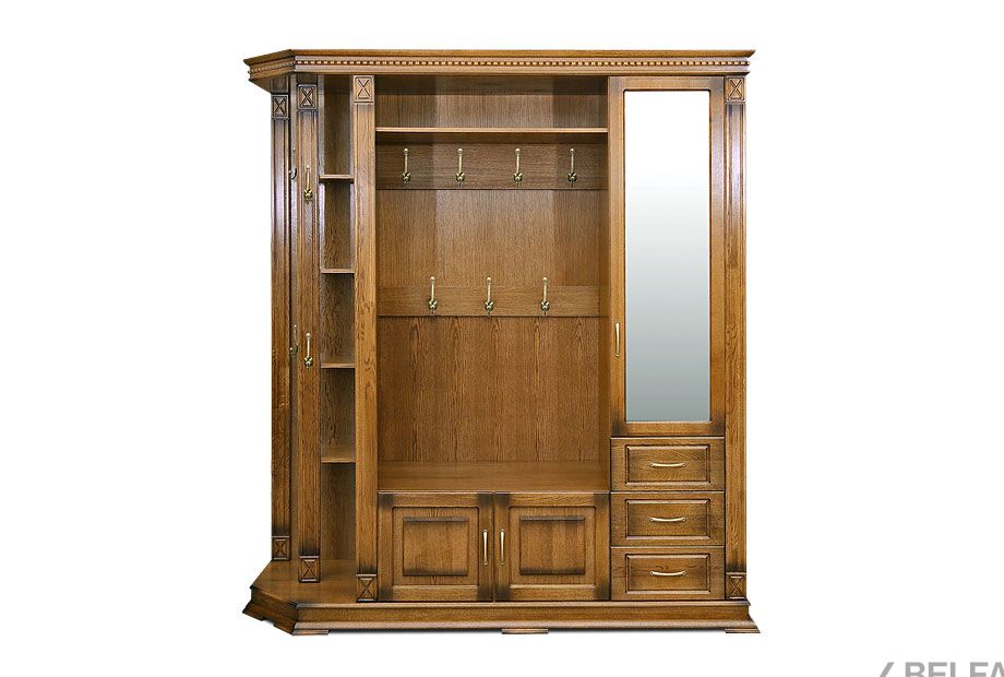 Шкаф комбинированный "Верди Люкс" 2 массив и шпон дуба 2