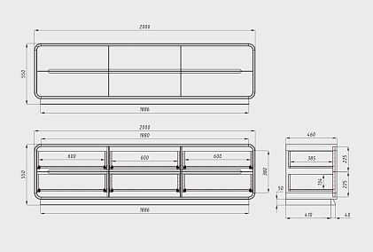 Тумба под ТВ "Монблан" 200
