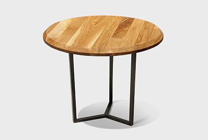 Стол журнальный "Арт" круглый 50; *КМ-009.255; бейц-масло, чёрный металл