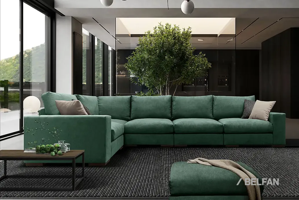 «ЛОФТ» диван угловой и пуф #2