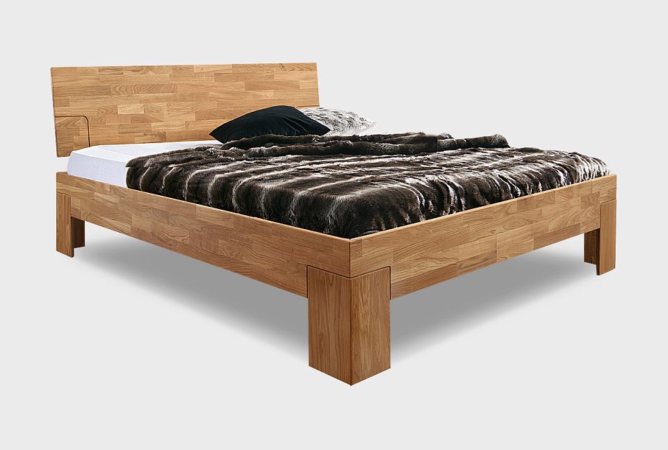 Кровать "Берген" С; без основания, без матраса; (2000x2000); бейц масло