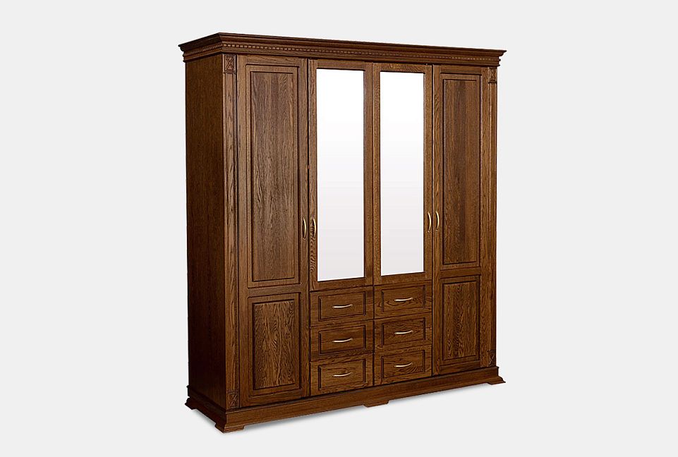 Шкаф 4-х дверный "Верди Люкс"; грин