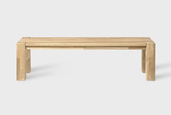 Скамья "Берген" П-03 (сечение опор 70х70) массив дуба 3