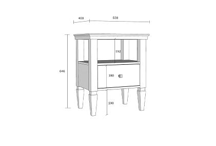 Тумба прикроватная "Ольса" 01