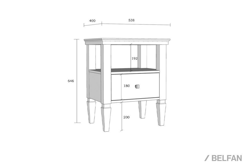 Тумба прикроватная "Ольса" 01 массив сосны 4