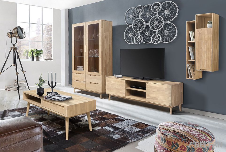 Стол журнальный "Ирвинг" (с ящиком) массив дуба 3